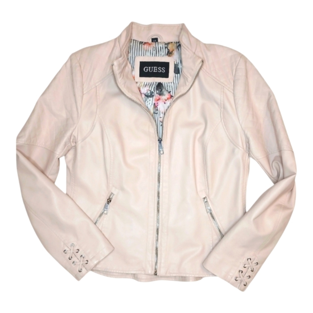 Womens size large Guess Jacket with front zipper